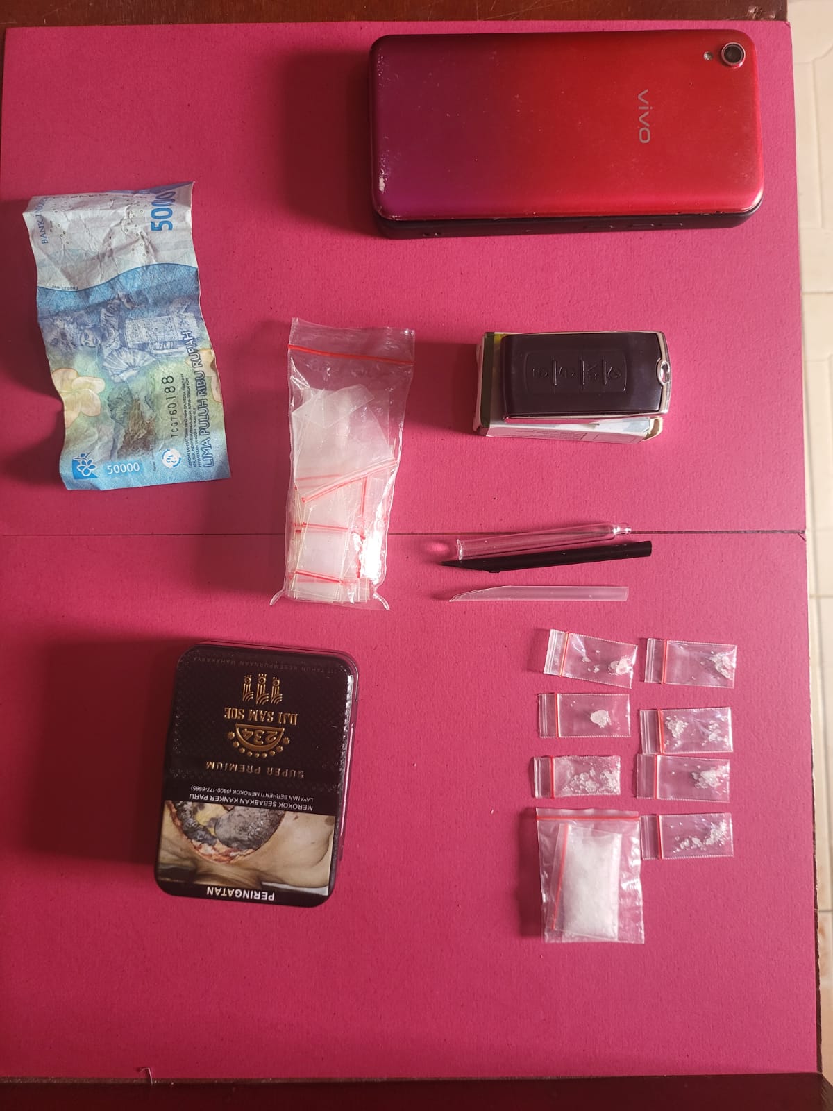 Unit Reskrim Polsek Rokan IV Koto Ringkus Diduga Pengedar Sabu di Desa Air Panas