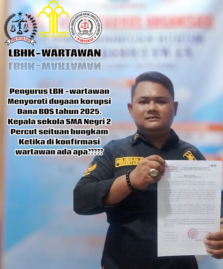 Rp1,23 Miliar Dana BOS di SMA Negeri 2 Percut Sei Tuan Dipertanyakan