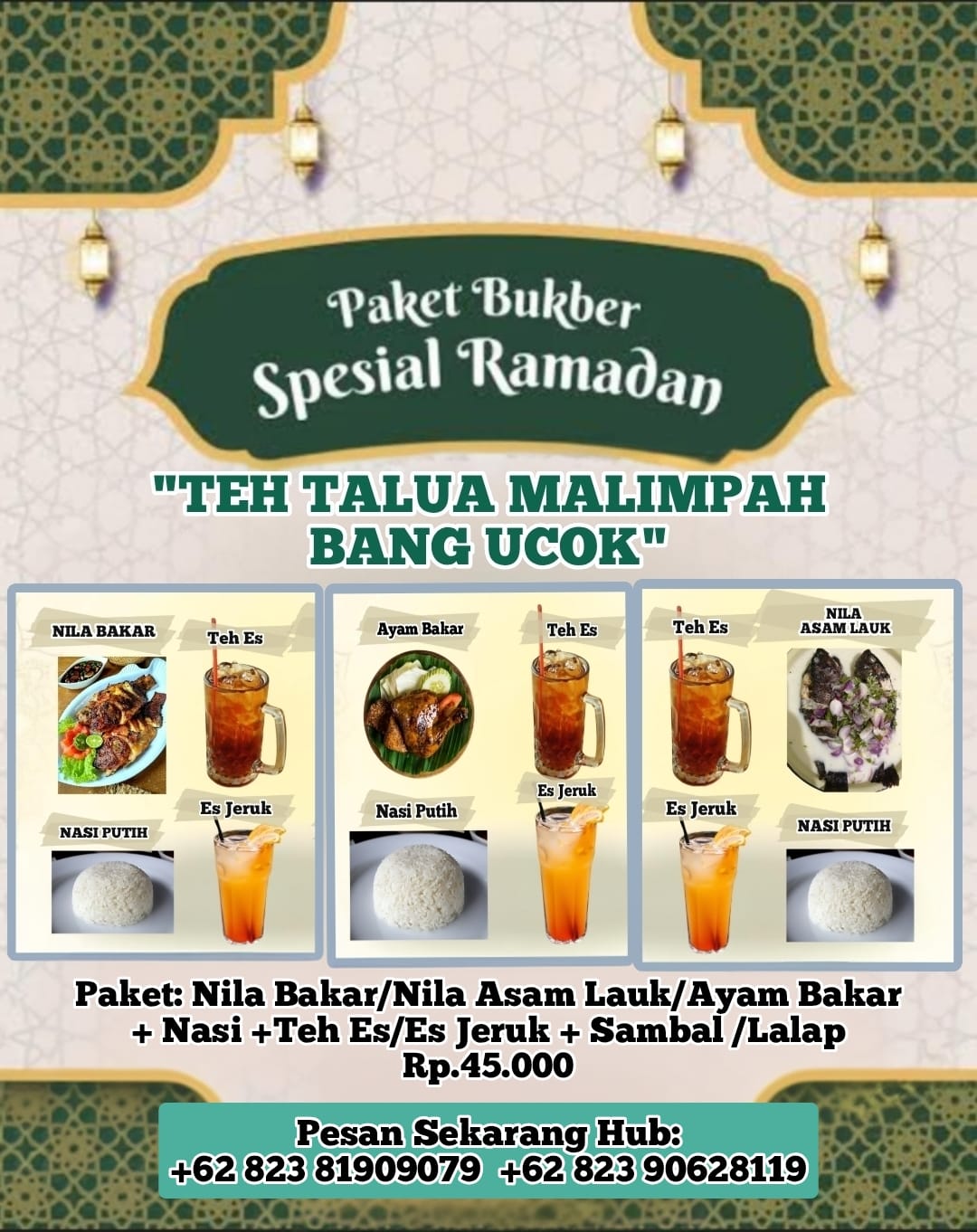 Paket Spesial Ramadhan, Teh Talua Malimpah bang Ucok Ujungbatu Rokan Hulu