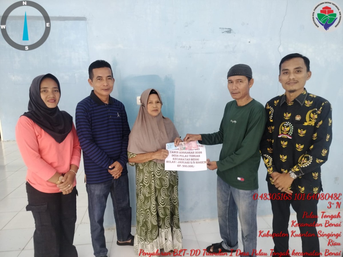 BLT Dana Desa Pulau Tongah Cair Jelang Idul Fitri,13 KPM Terima Rp900 Ribu