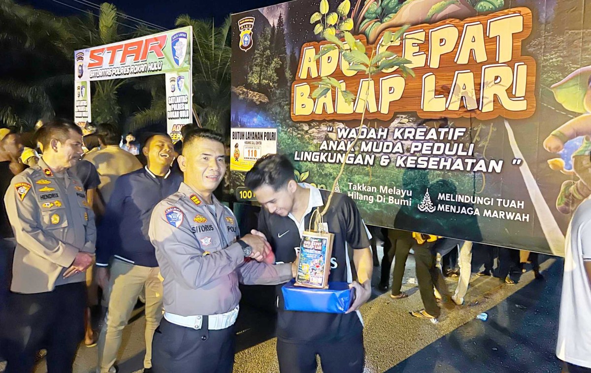 Cegah Balap Liar, Polres Rohul Gelar  Lomba Balap Lari Green Policing di Pasir Pangaraian