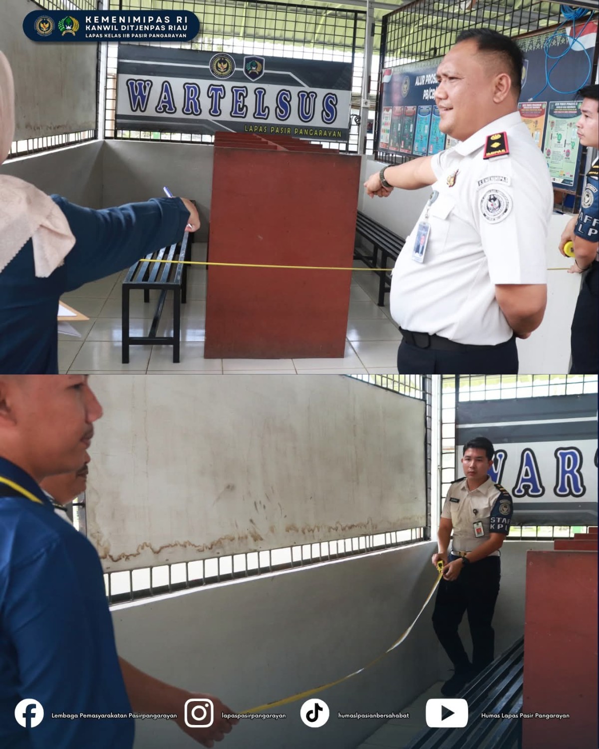 Tim KPKNL Pekanbaru Laksanakan Survei Lapangan Wartelsuspas di Lapas Pasir Pangarayan