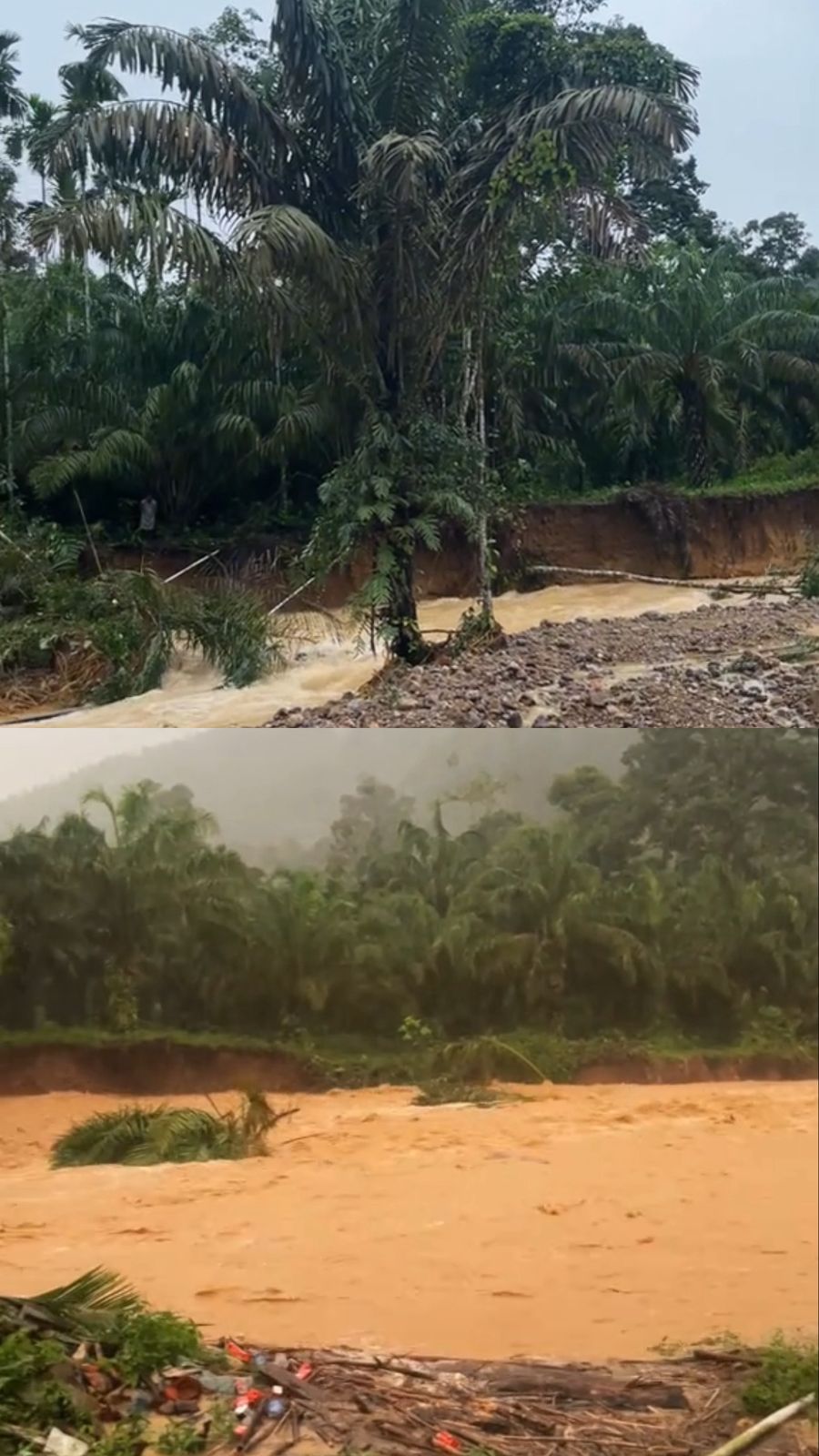 Banjir di Desa Cipang Kiri Hulu Akibat Kerusakan Lingkungan oleh Ulah Tangan Manusia