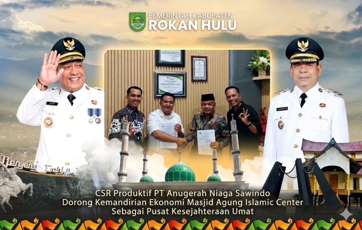 CSR Produktif PT Anugrah Niaga Sawindo Dorong Kemandirian Ekonomi Masjid Agung Islamic Center Sebagai Pusat Kesejahteraan Umat 