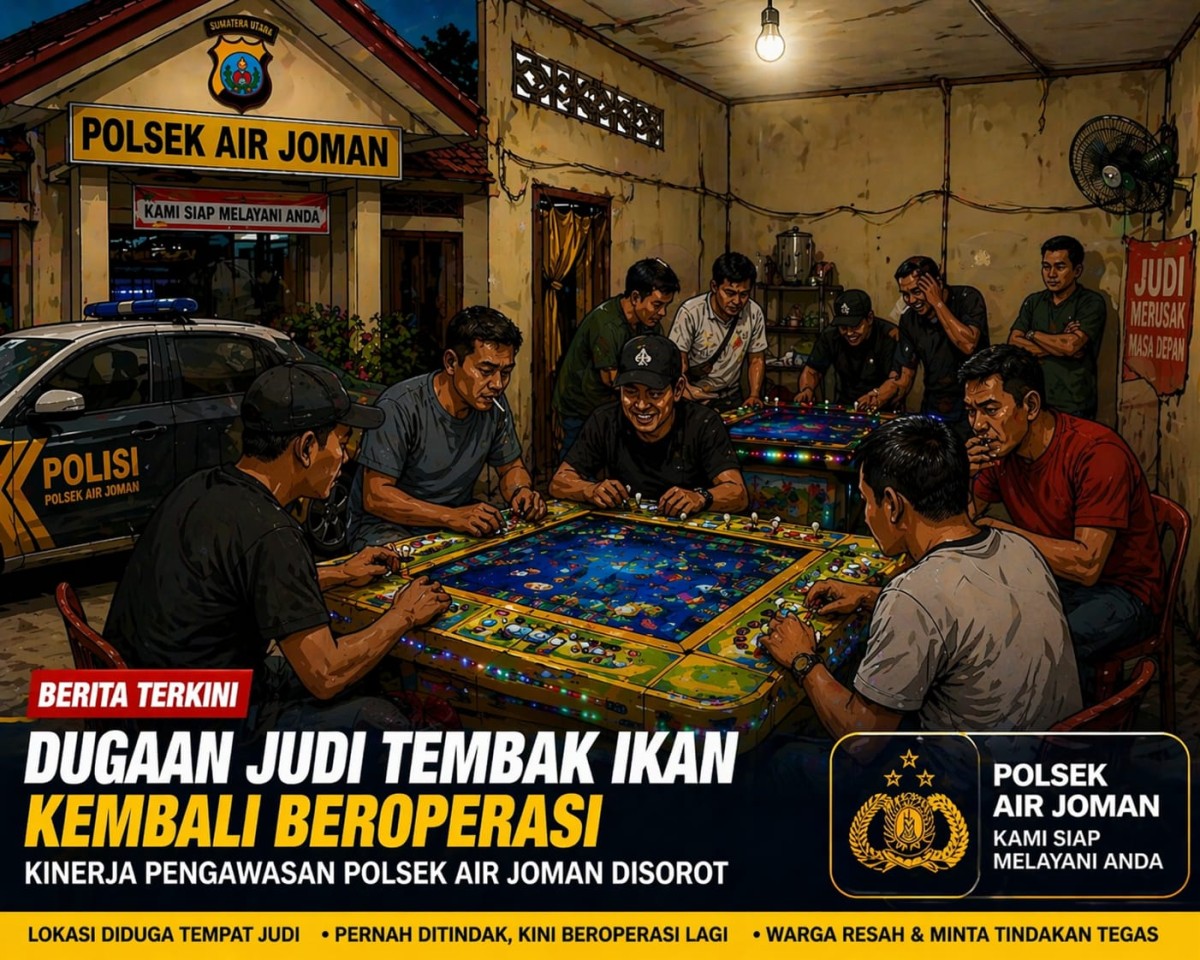 Dugaan Judi Tembak Ikan kembali Beroperasi, Kinerja Pengawasan Polsek Air Joman Disorot