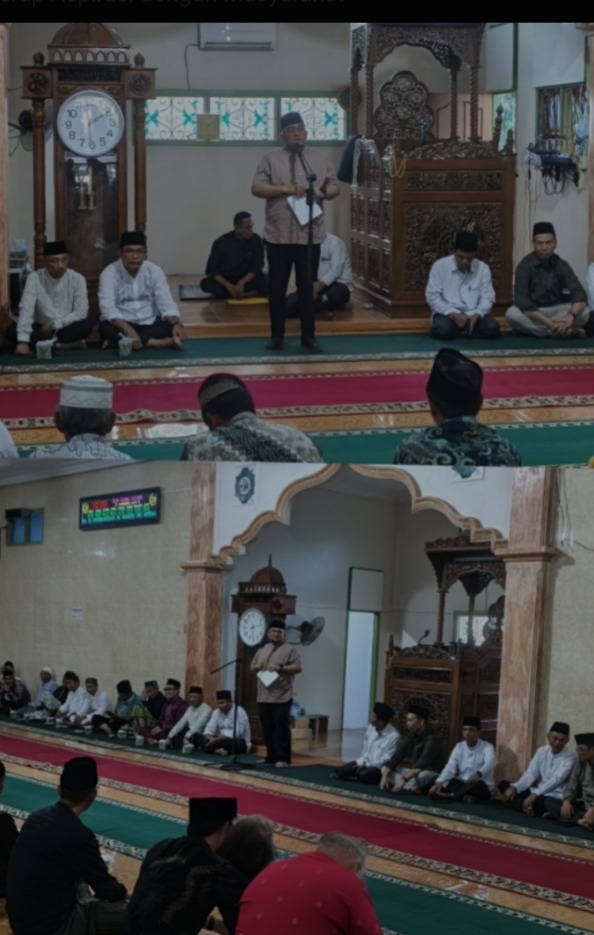 Sekda Rohul Pimpin Safari Ramadhan di Masjid At-Taqwa Bukit Intan Makmur, Perkuat Silaturahmi dan Serap Aspirasi dengan Masyarakat