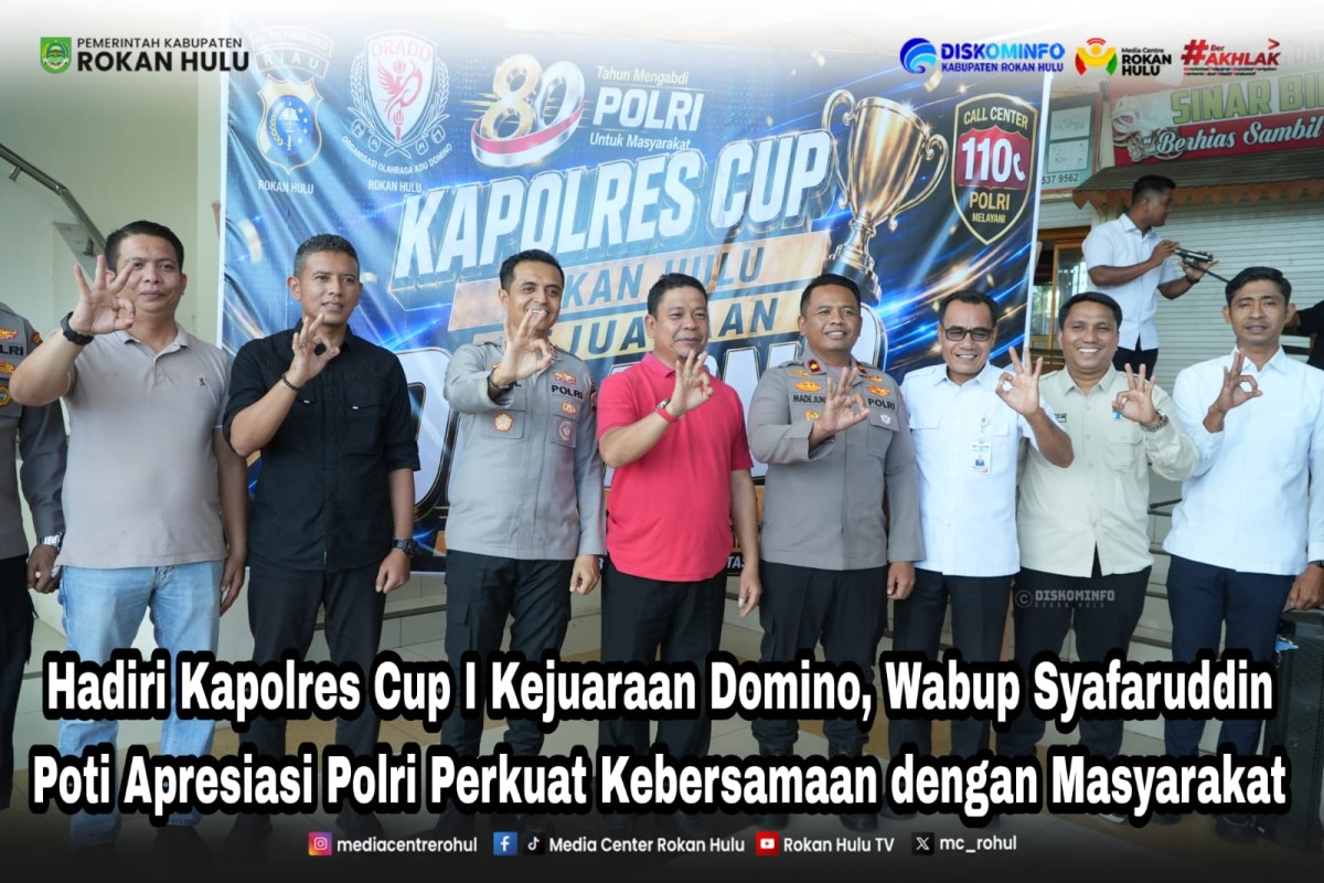 Hadiri Kapolres Cup I Kejuaraan Domino, Wabup Syafaruddin Poti Apresiasi Polri Perkuat Kebersamaan dengan Masyarakat.