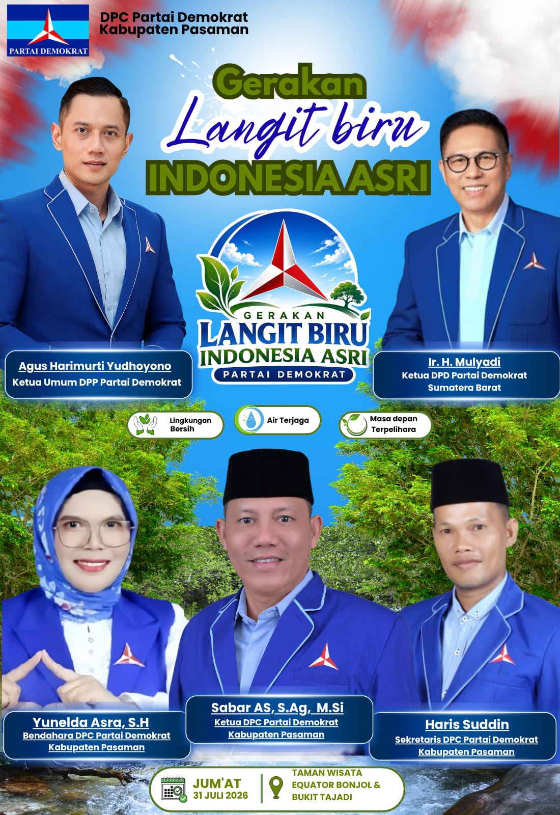 Ketua Demokrat Pasaman Sabar AS: Gerakan Asri Langit Biru Momentum Strategis pada Lokasi yang Tepat