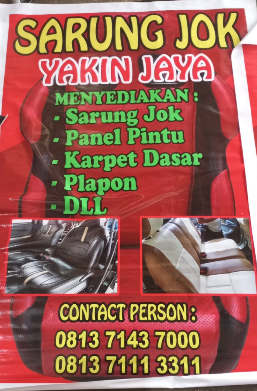 Bengkel Jok Yakin Jaya Tawarkan Beragam Pilihan Sarung Jok di Pekanbaru