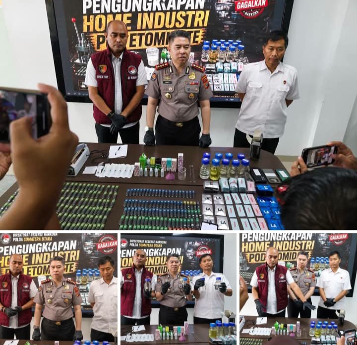 Polda Sumut Bongkar Home Industri Vape Mengandung Etomidate, Bahan Baku Diduga Dipasok dari Kamboja
