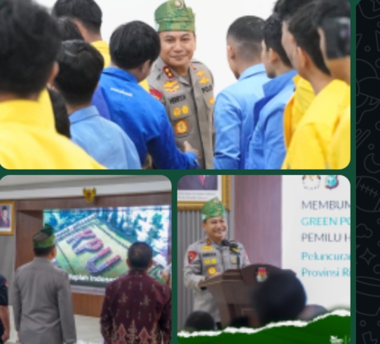 Kapolda Riau Irjen Heri Luncurkan Konsep “Green Policing” Disekolah Pemilu Hijau KPU
