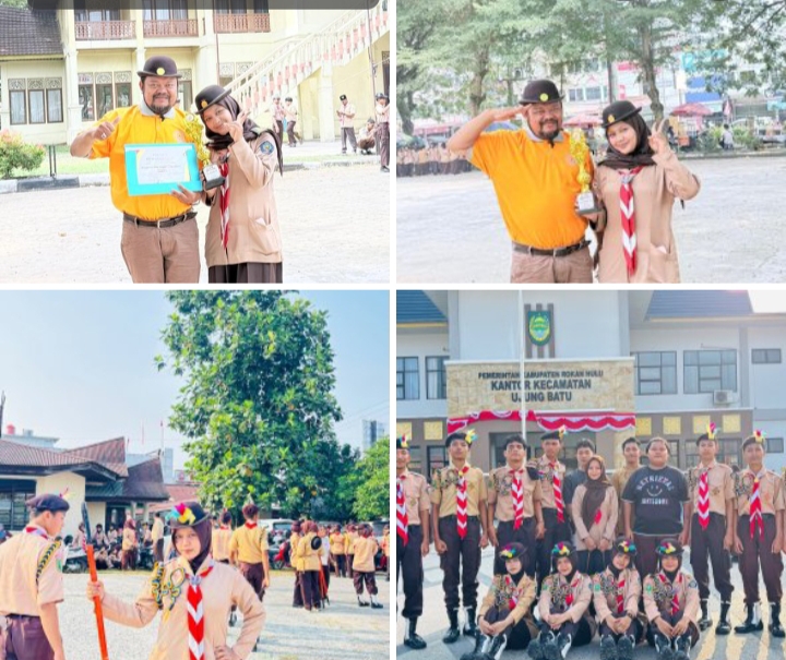 Tegak Siap Grak ! SMAN 1 Ujung Batu Buktikan Kekompakan Dan Raih Juara 2 Di LKBBT HUT Pramuka Ke-65