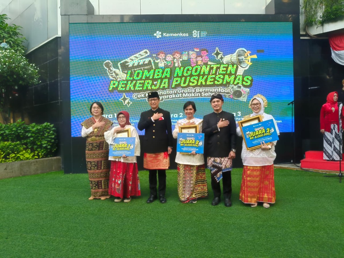 Juara II Nasional Ngonten Puskesmas, Nakes Bengkalis Hadiri Upacara HUT RI di Kementerian Kesehatan