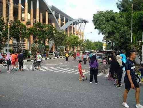 CFD Pekanbaru Libur Sepekan, Jalan Sudirman Dipakai untuk Parkir Upacara HUT Riau
