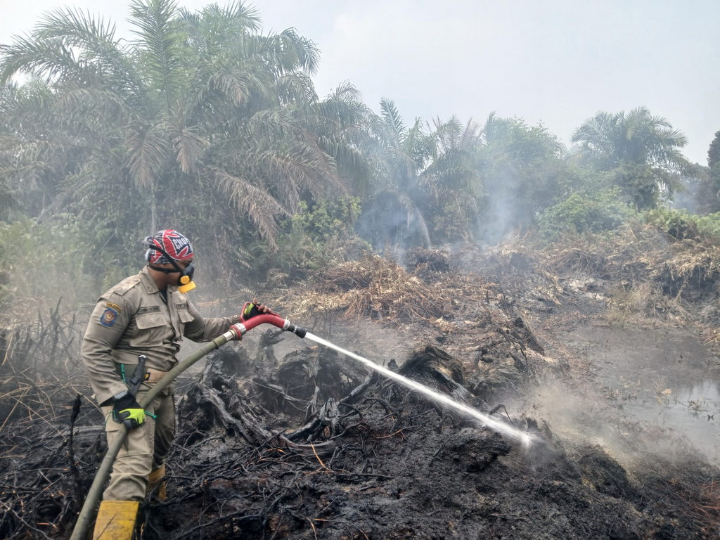 Tim Satpol PP Riau Bantu Pemadaman Karhutla di Siak Selama Enam Hari