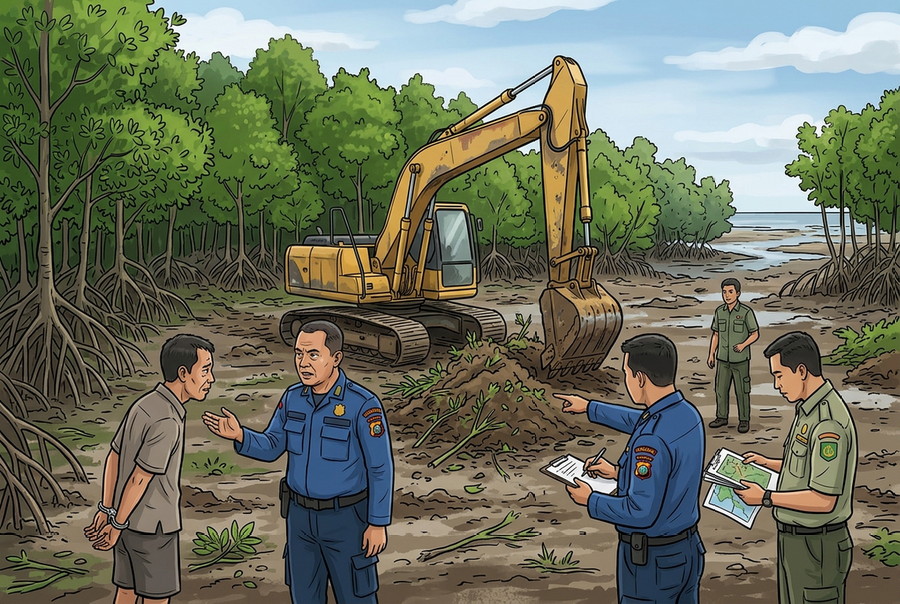 Anggota DPRD Kampar Ditetapkan Tersangka Dugaan Penguasaan Kawasan Hutan untuk Kebun Sawit