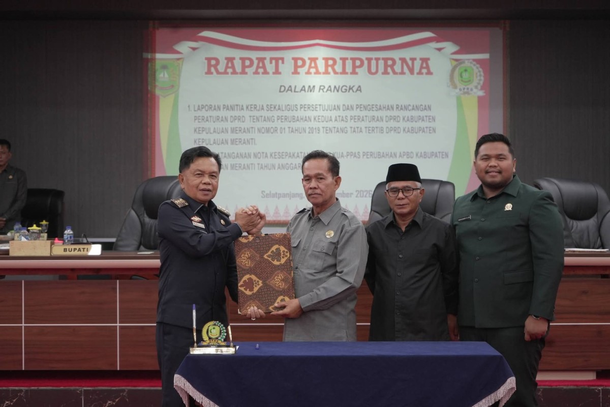 PAD Bertambah Rp 857 Juta, Pemkab Meranti dan DPRD Sepakati KUA-PPAS Anggaran Perubahan 2026