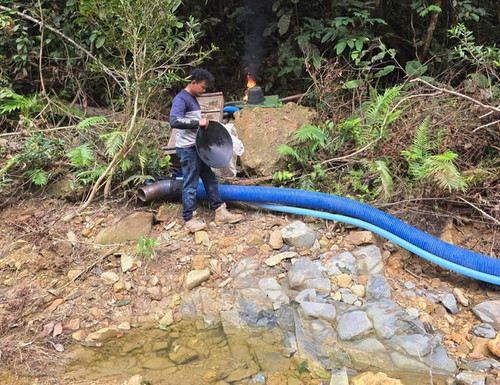 Air Sungai Keruh, Polisi Tertibkan PETI di Desa Tanjung Permai Kampar