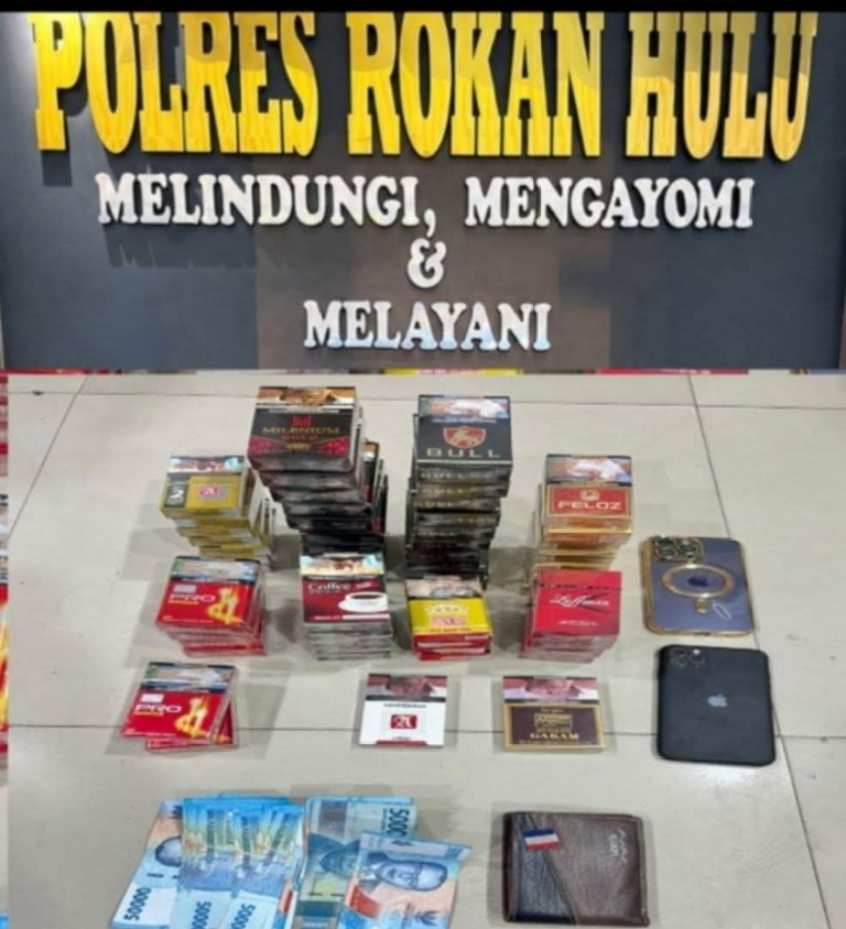Gondol Duit Rp 97 Juta dan Puluhan Bungkus Rokok, Pemuda di Rohul Dibekuk Polisi