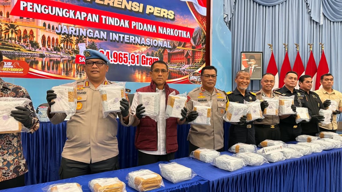 Sita Sabu 35 Kg, Polda Riau Ungkap Peredaran Narkoba Jaringan Internasional