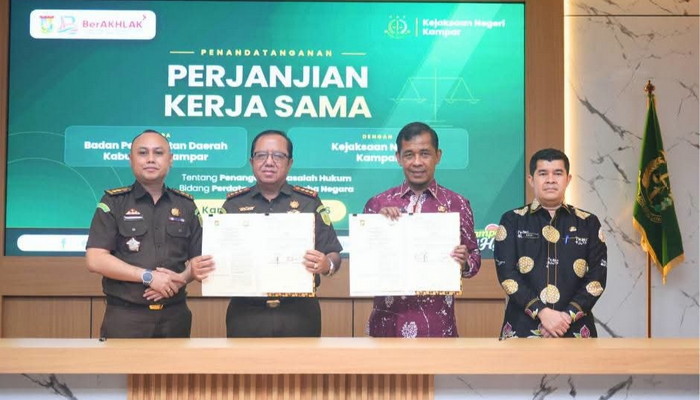Pemda dan Kejari Kampar Teken Nota Kesepahaman Bidang Perdata dan TUN