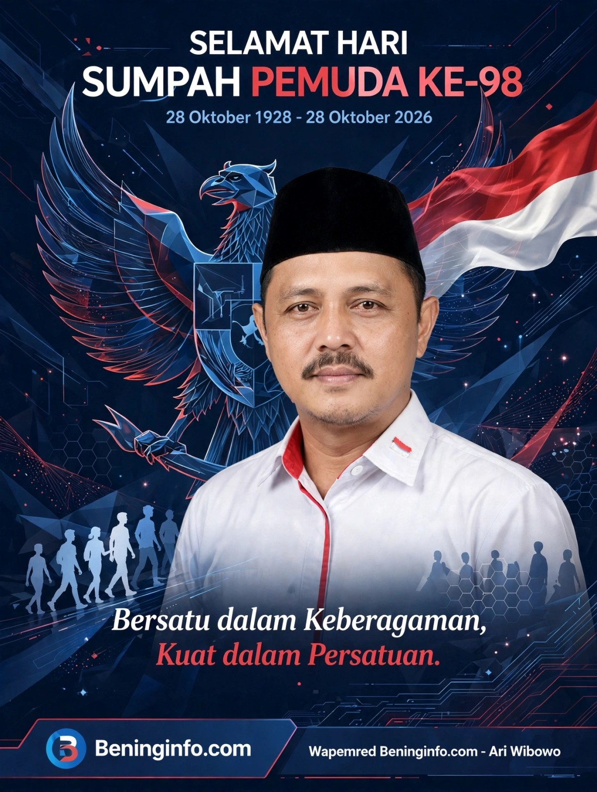 Wapemred Beninginfo.com Ari Wibowo Ucapkan Selamat Hari Sumpah Pemuda ke-98, Ajak Pemuda Bersatu dalam Keberagaman